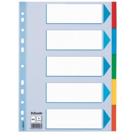 Przekładki do segregatorów Esselte Card 5 kol Przekładki do segregatorów Esselte Card 5 kol