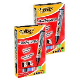 Markery permanentne BIC 4 kolory